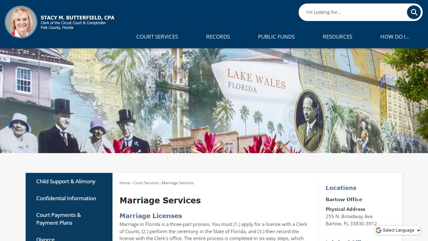 Marriage Services | Polk County Clerk, FL